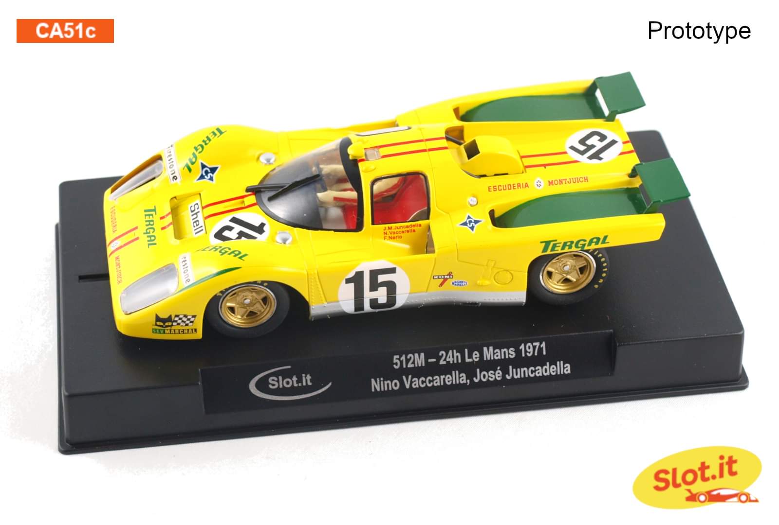 Slot.it Ferrari 512M - 24H Le Mans 1971 Nino Vaccarella, Jose Juncadella 