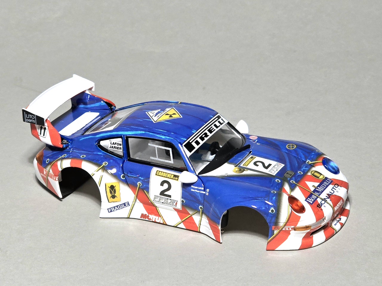 RevoSlot Karosserie Porsche 911 GT2 #2 FFSA Championship 1998 Team Sonauto